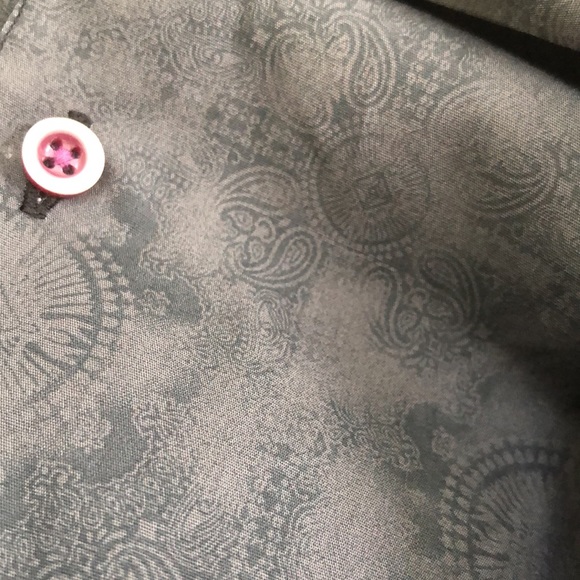 Robert Graham Mens Black Print Sutton Flip Cuff Button Down Shirt have S &M - Picture 12 of 12